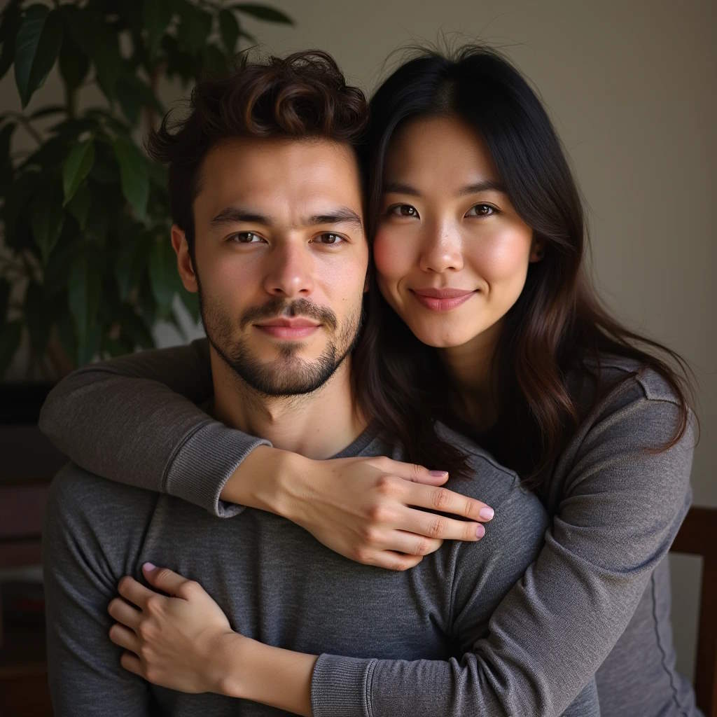 Un Européen qui a gagné l'amour d'une femme asiatique.